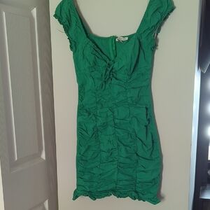 Haute Monde Vibrant Green Mini Dress